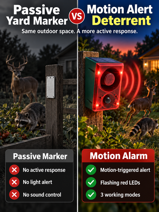Solar-Powered Outdoor Motion Alarm Remote-Controlled Farm & Garden Security Siren