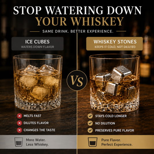 Stainless Steel Whiskey Stones Chill Drinks Without Dilution
