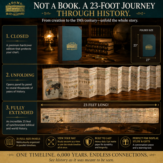 Synchronological History Chart 6,000 Years of Biblical & World Events in One Fold-Out Timeline