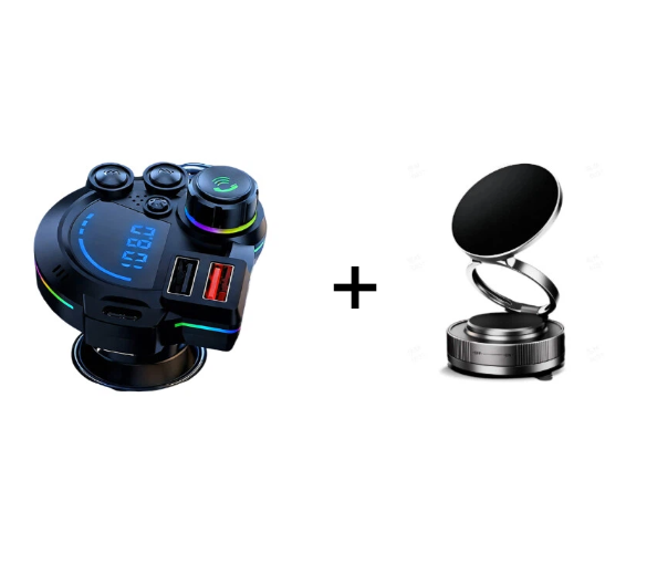 NOW! Universal Dual-Port Car FM Bluetooth Transmitter Wireless Music, Hands-Free Calling & Dual USB Charger