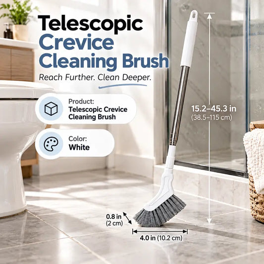 Stainless Steel Extendable Long-Handled Crevice Cleaning Brush A cleaning tool for bathrooms and hard-to-reach narrow