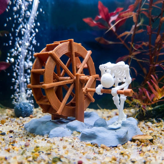 Skeleton Aquarium Ornament with Air Bubbler