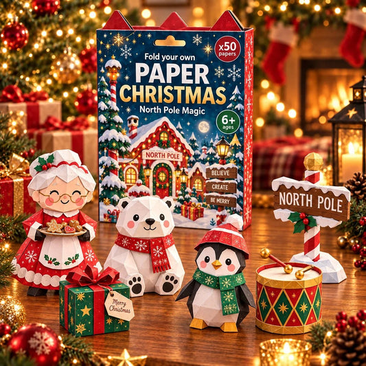 Relaxing & Beginner-Friendly- 3D DIY Paper Christmas( Step-by-Step Guide Included)