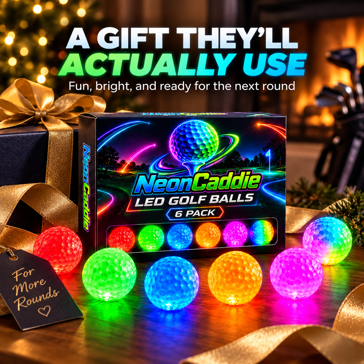 Light up every round, Ahlet-LED Golf Balls 6-Pack