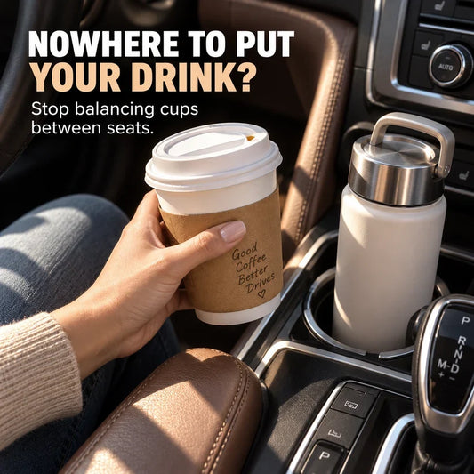Foldable Car Cup Holder for Extra Drink Space Anytime