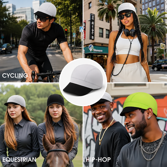 Quick-Dry Breathable Helmet Liner Sun Visor Skull Cycling Cap
