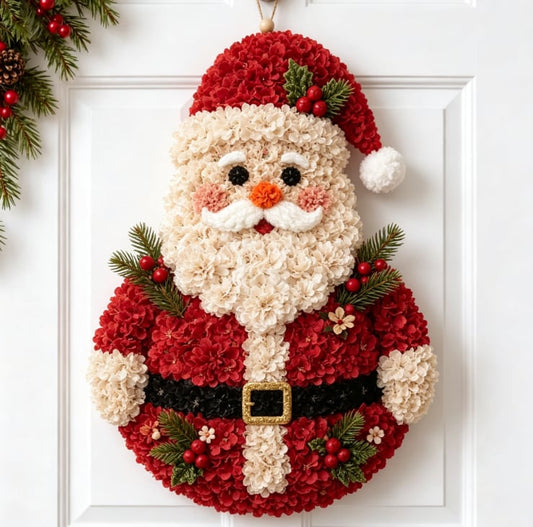 Christmas Fabric Flower Door Hanging DIY Kit Layered Holiday D cor