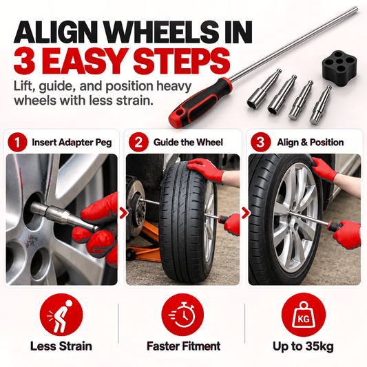 Heavy Wheel Fitting Tool Hub Positioning & Tire Mounting Assistant