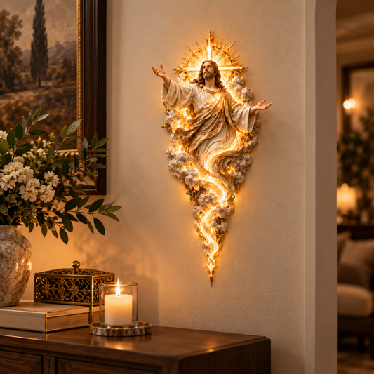 Light of the World Jesus Wall Sculpture A Radiant Symbol of Faith for the Home