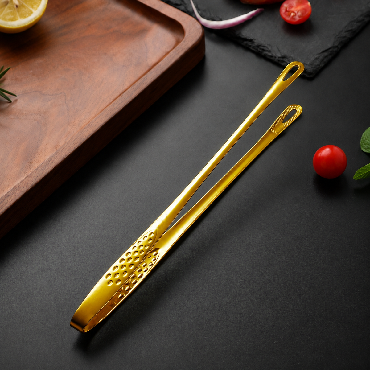 Stainless Steel BBQ Tongs Heavy-Duty Grill Tool for Easy Flipping & Serving