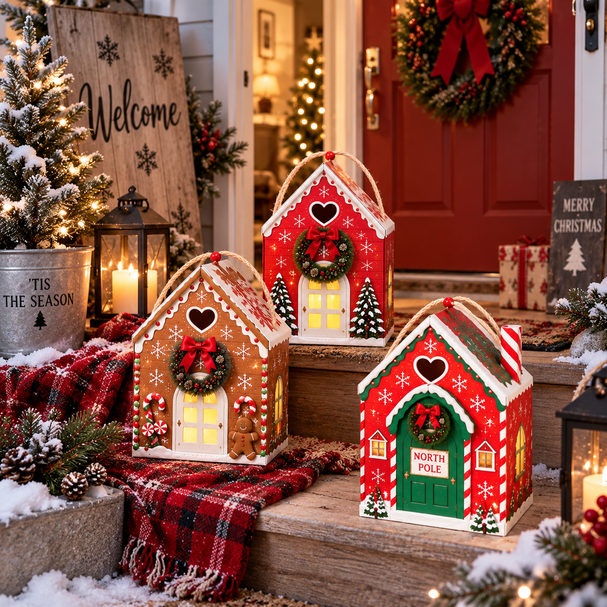Christmas Magic House Gift Box Creative 3D Handheld Holiday Gift Packaging