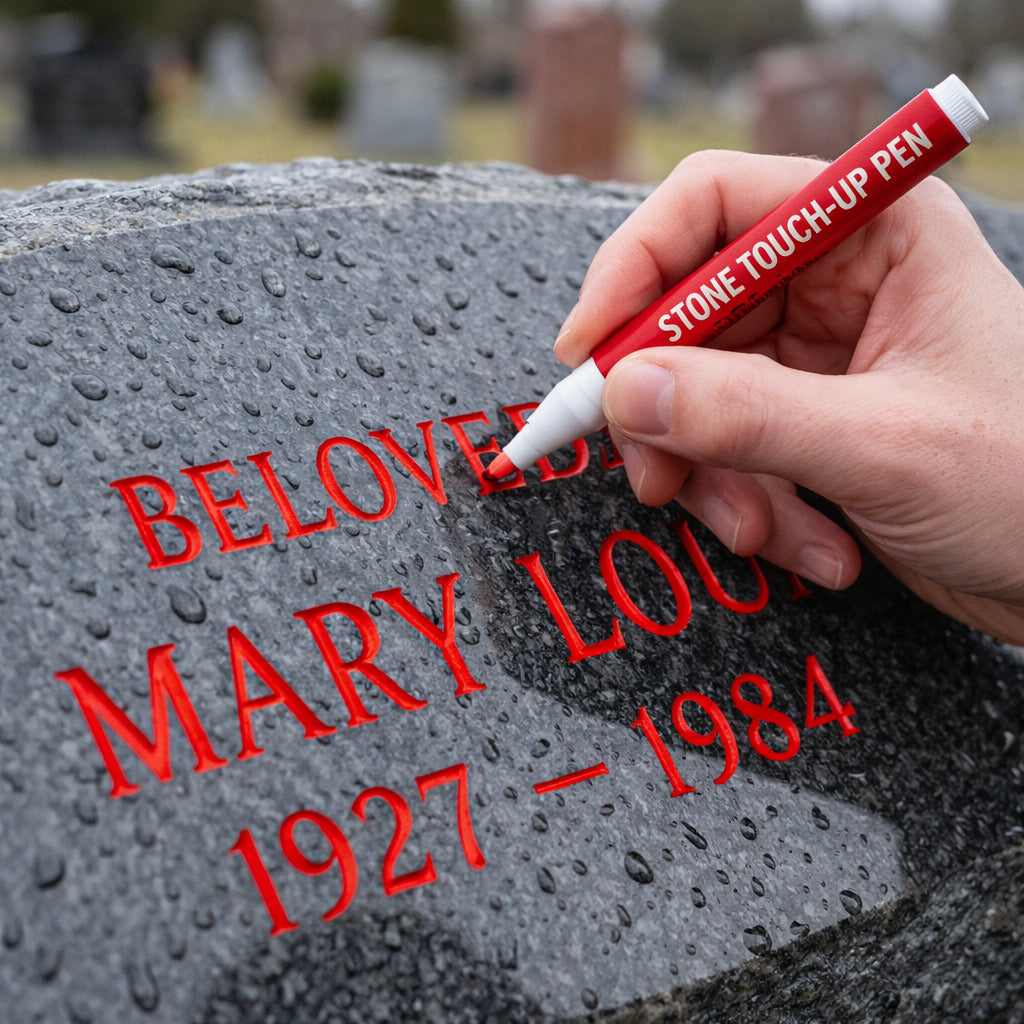 Golden Tombstone Marker Pen for Restoring Faded Grave Inscriptions 2 PCS