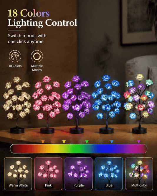 Romantic LED Rose Tree Light with Remote