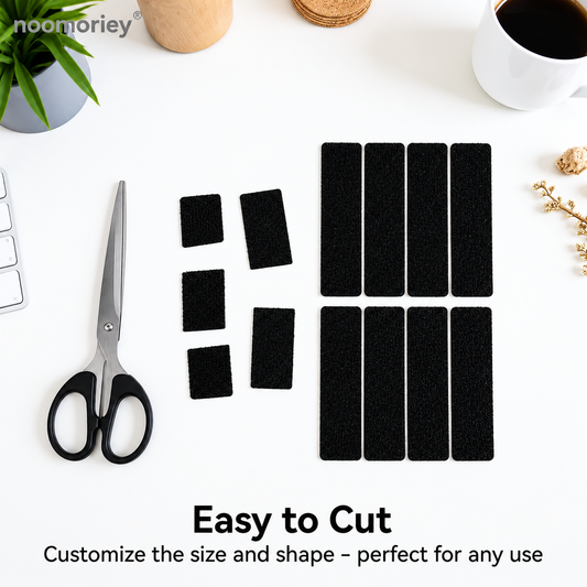 Heavy-Duty Self-Adhesive Hook & Loop Strips Reusable, Water-Resistant & Cut-to-Fit