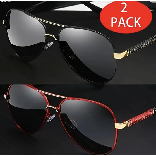 Aviator Sunglasses for Women & Men 2-Pack