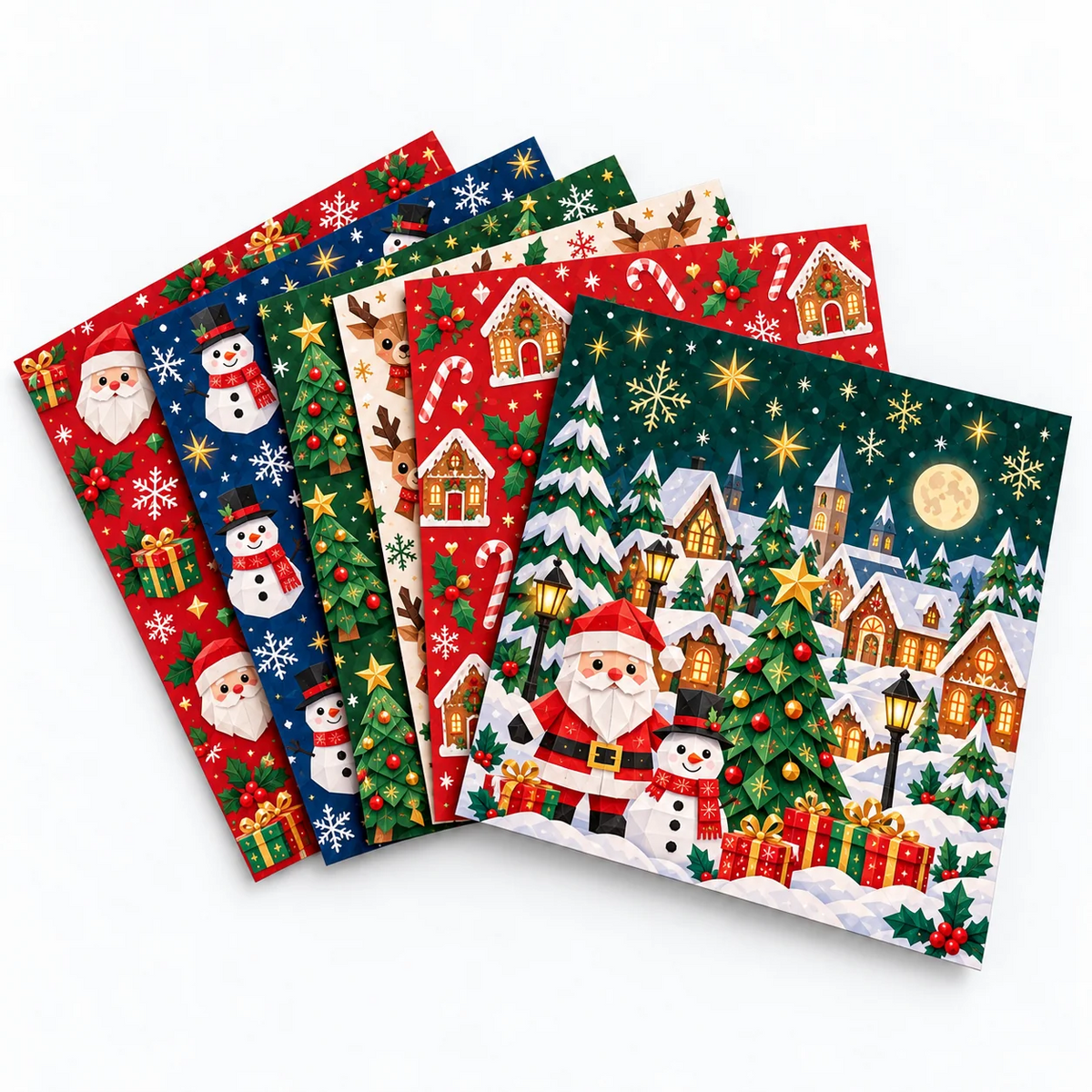 DIY Christmas Paper Craft Kit Fold, Create & Build Your Own Festive Village