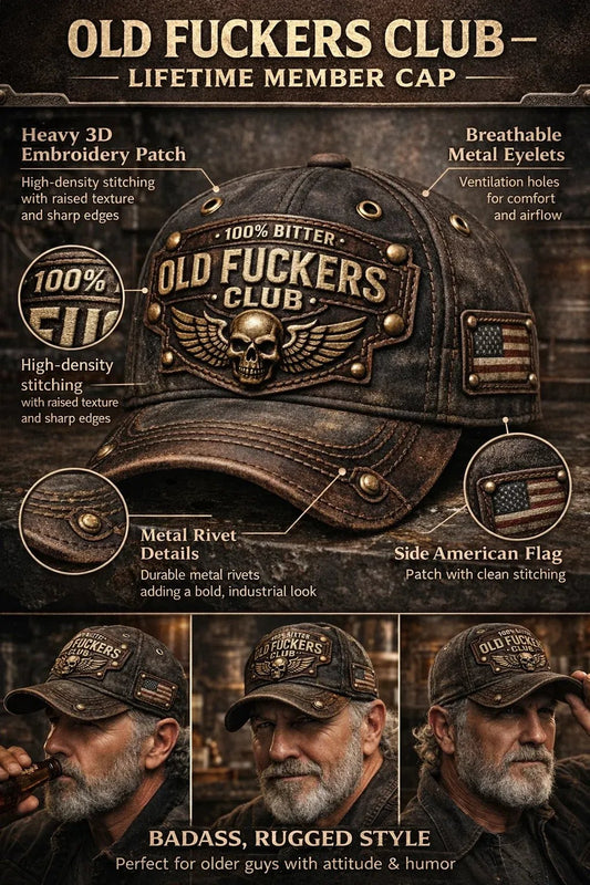 Old Fuckers Club Vintage Baseball Cap-2026