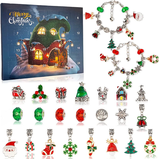 DIY CHRISTMAS ADVENT CALENDAR BRACELETS SET