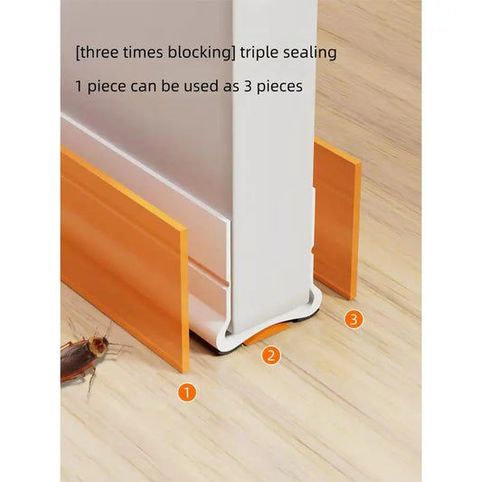 Triple Seal Under-Door Draft Stopper Self-Adhesive PVC Weather Strip