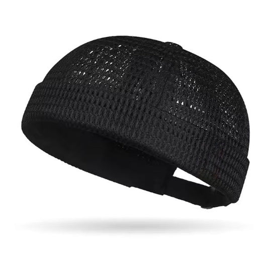 Men s Breathable Brimless Docker Hat Lightweight Mesh Skull Cap for Summer Outdoor Wear