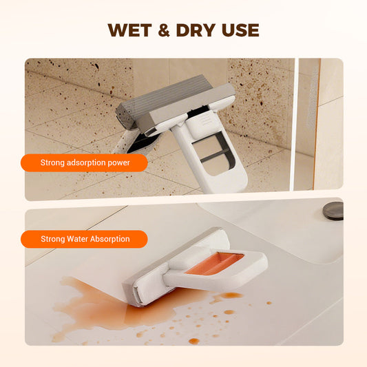 Foldable Mini Mop No-Mess Squeeze, Wipes Any Surface