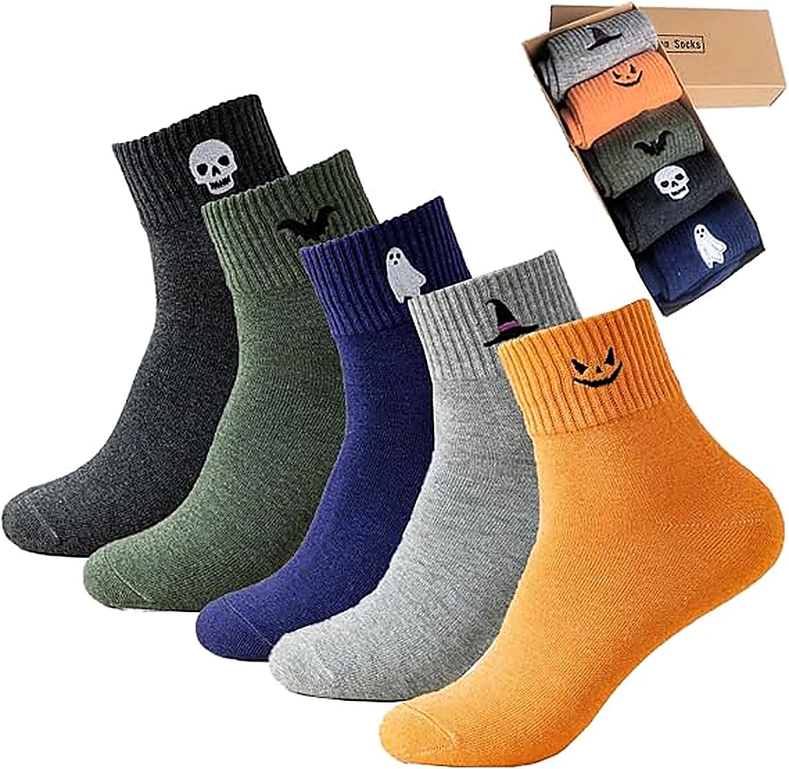 Halloween Embroidered Ankle Socks π