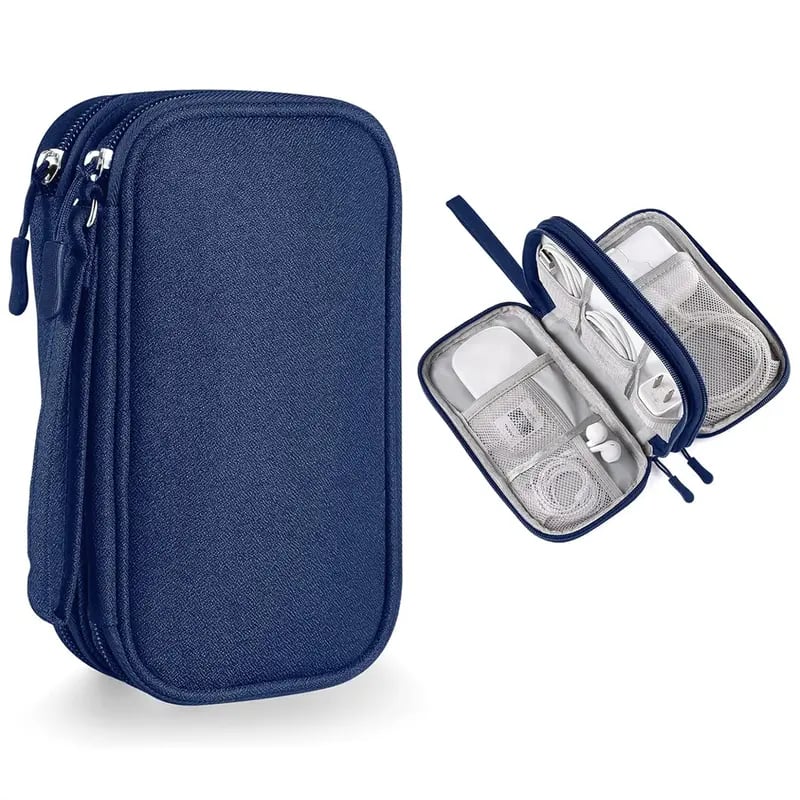 Don t Miss Out Travel Cable Organizer Pouch, Double Layers All-in-One Storage Bag for Cord