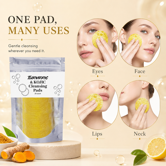 Natural Turmeric & Kojic Acid Gentle Face Cleansing Pads