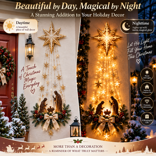 Bethlehem Star Lighted Nativity Wall Decor
