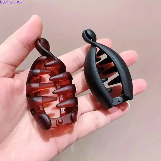 2026 4Pcs Mini Leopard Print Banana Hair Clips