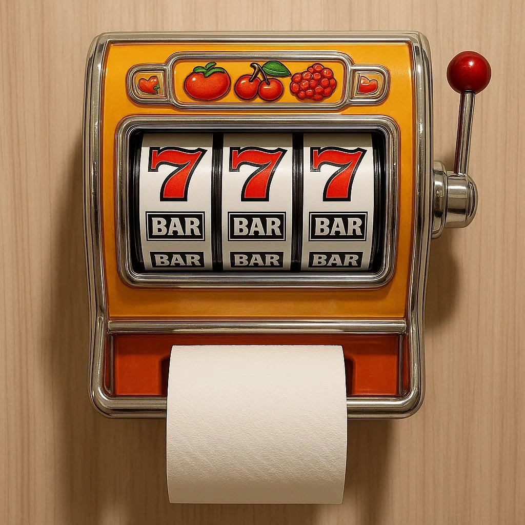 Limited Edition Slot Machine Toilet Roll Holder