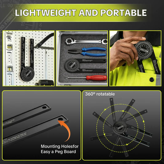 Aluminum 7-Inch Angle Finder with Laser Scales