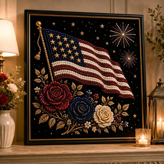 America 250th Anniversary Pearl Art Kit Stars & Stripes Skyline Limited Edition