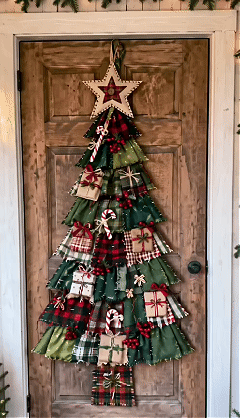 Beginner-Friendly DIY Oversized Patchwork Christmas Tree Door Hanging Kit