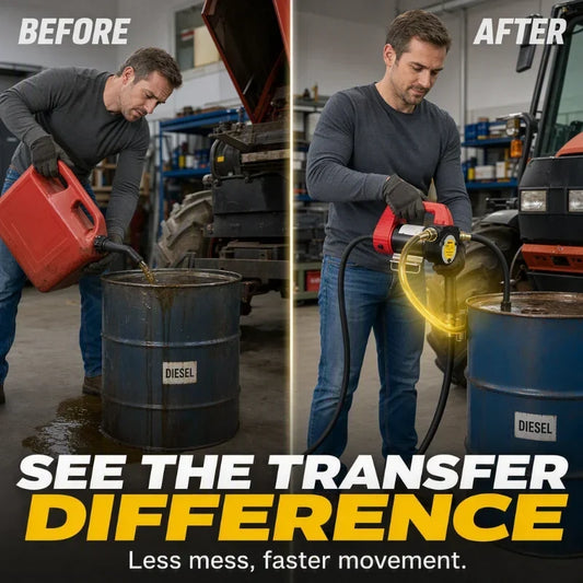 NOW! Diesel Transfer Pump 25GPM Flow Move Fuel Fast for Farms, Garages & Job Sites