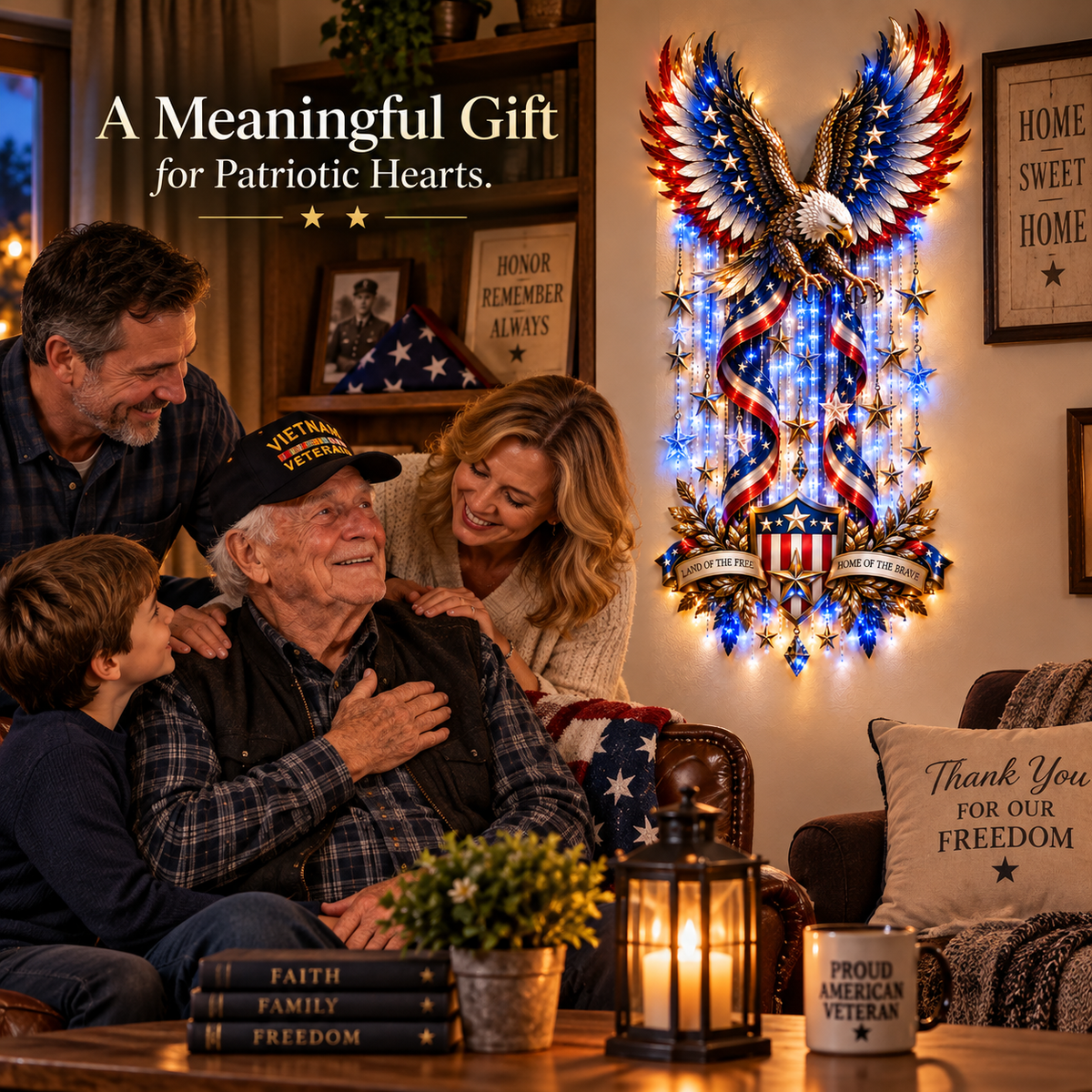 American Glory Cascade - Let Freedom Light Your Home