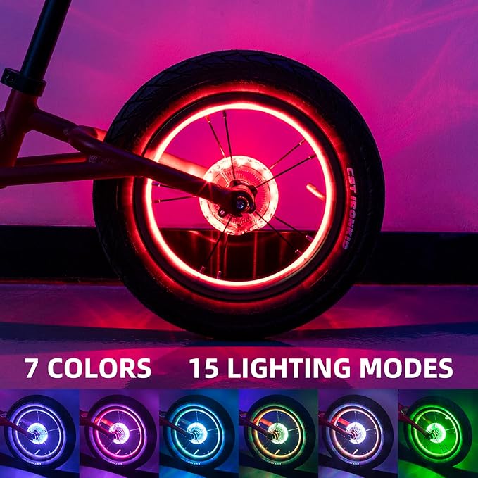 Waterproof LED Rechargeable Bike Wheel Hub Lights