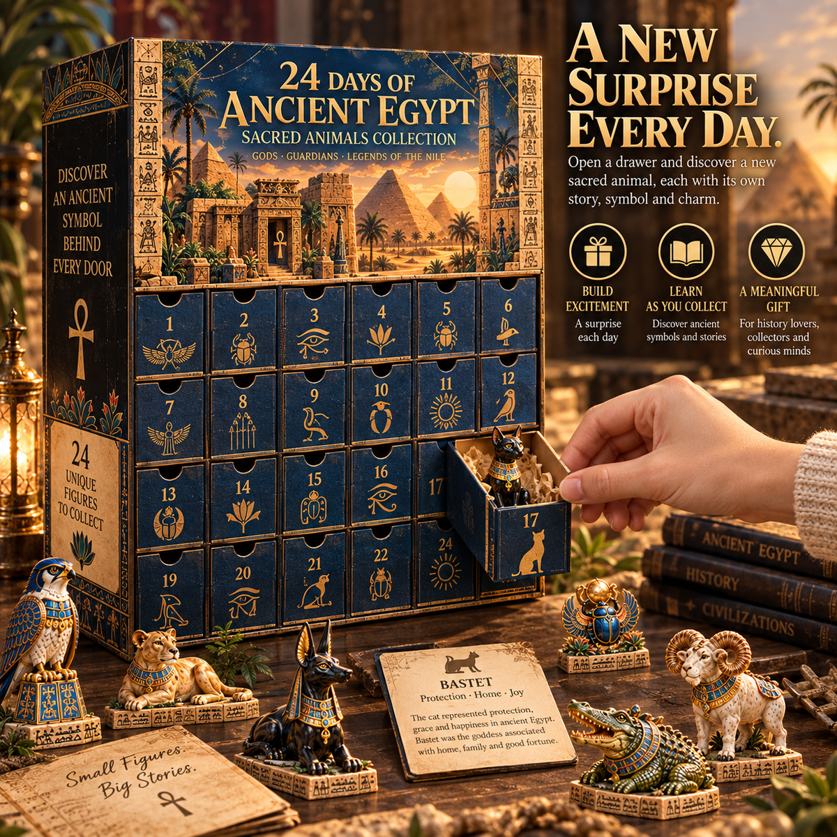 24 Days of Ancient Egypt Sacred Animals & Guardians Collection