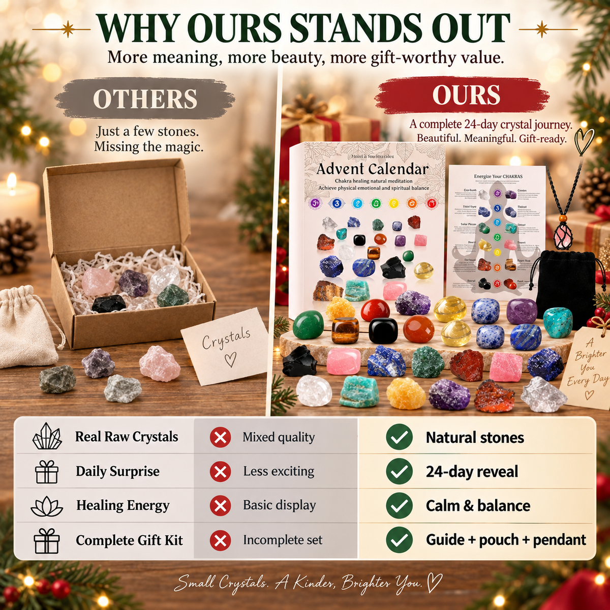 Crystal Advent Calendar - 24 Days Gemstone Gift Box
