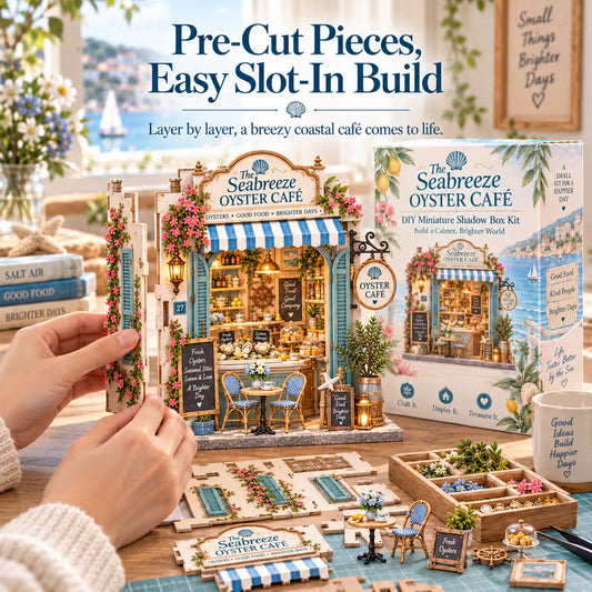 The Seabreeze Oyster Caf -DIY 3D Miniature Coastal Caf Kit