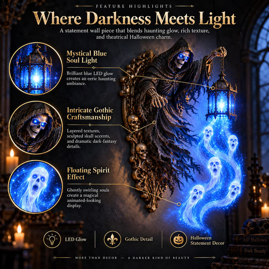 Soul Harvester Haunted Lantern Wall Decor