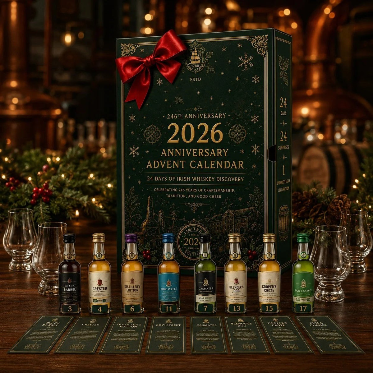 2026 246th Anniversary Advent Calendar 24 DAYS OF IRISH WHISKEY DISCOVERY