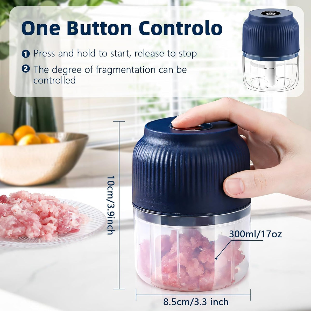 π₯ 50K+ Sold | β¨ Mini Electric Food Chopper β One-Press Garlic & Veggie PrepοΌ π³π₯π§