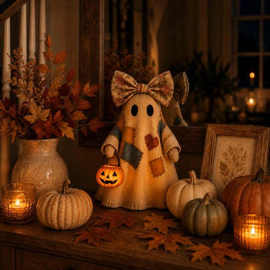 LED Pumpkin Ghost Lantern