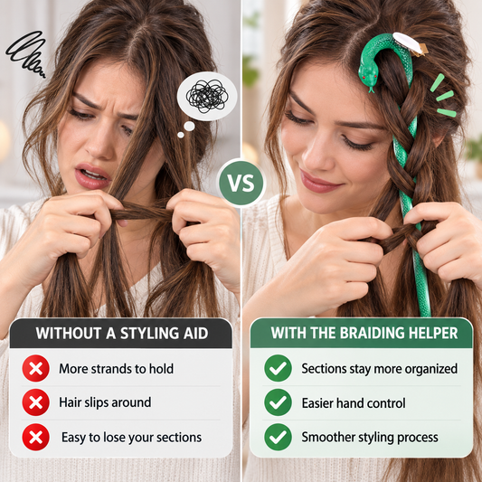 Flexible Snake Braid Styling Tool Easy Hair Sectioning & Braiding Helper