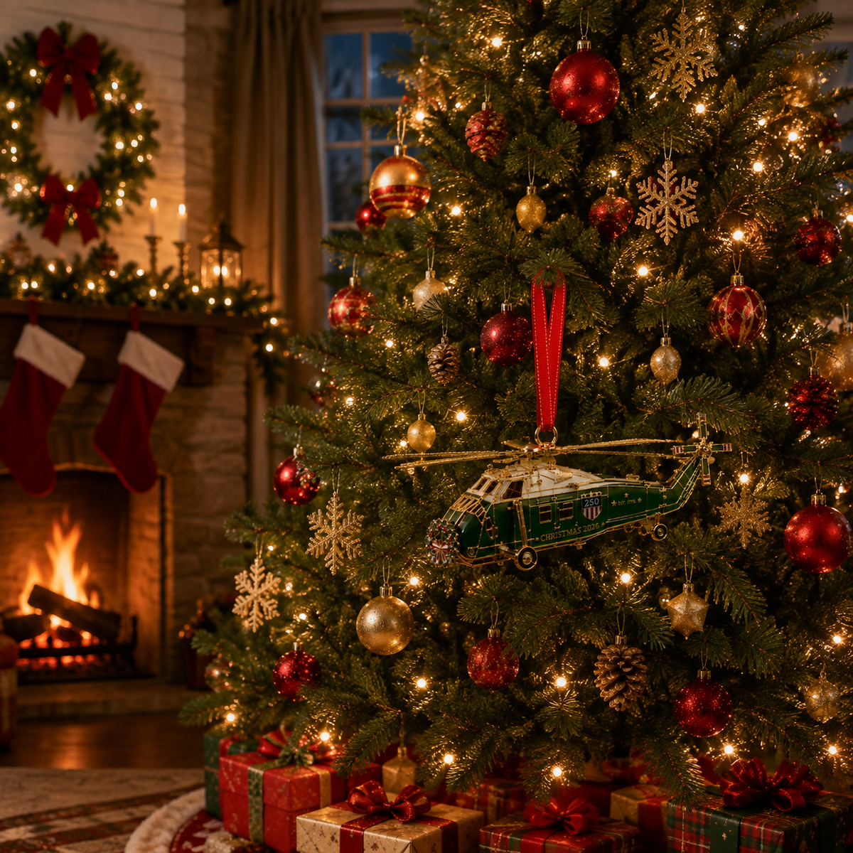 250th Anniversary Edition Helicopter Ornament
