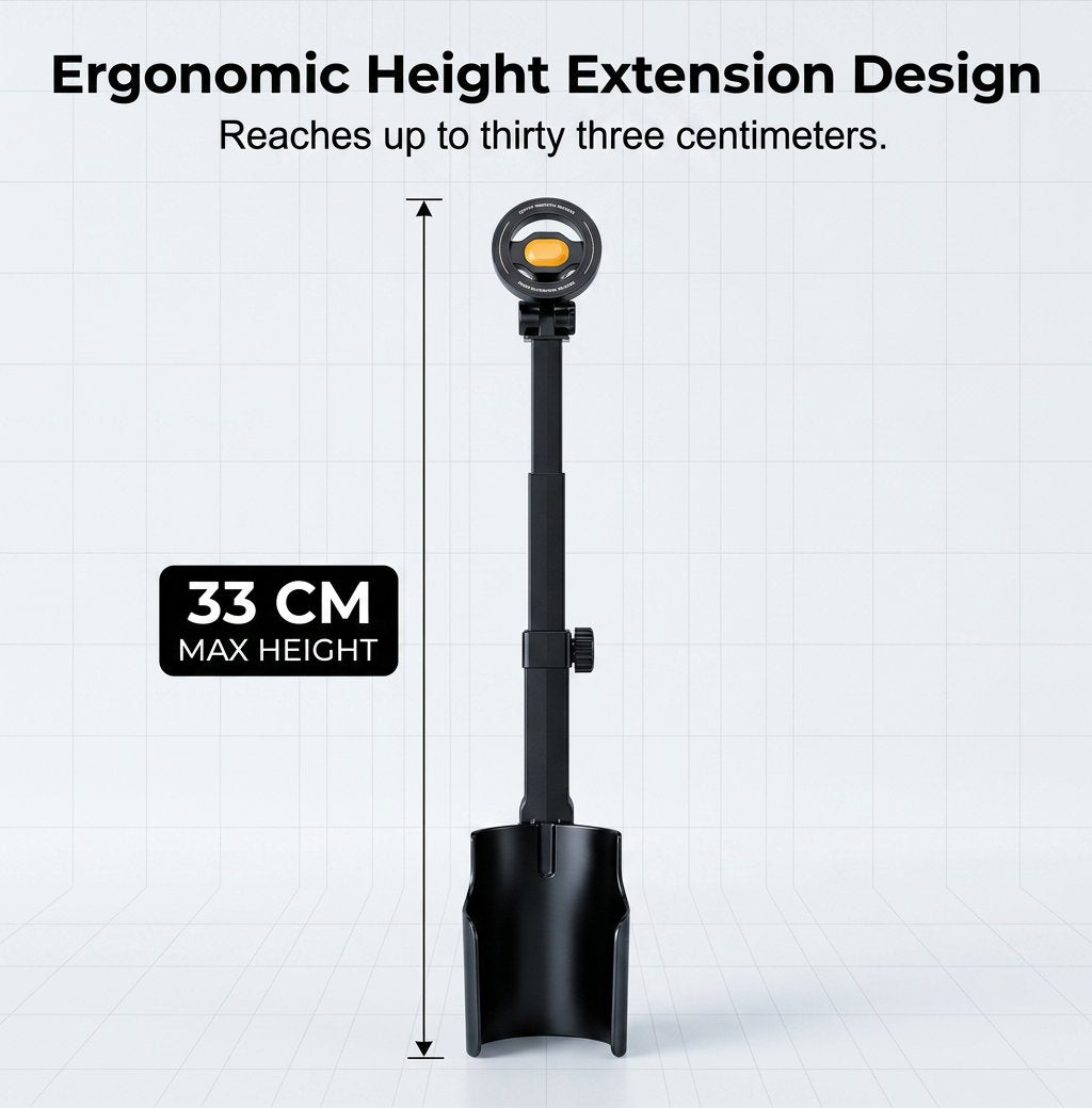 Car Cup Holder Phone Mount 360 Adjustable, Strong N52 Magnet, One-Handed Operation, Fits All Phones