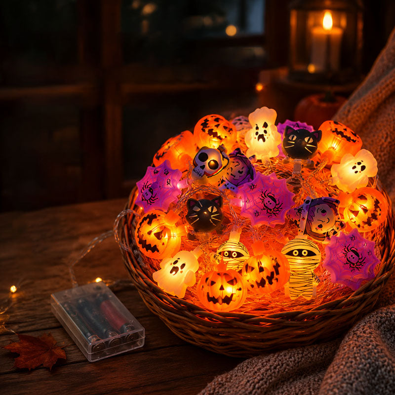 Halloween LED Pumpkin String Lights Create A Spooky Glow For Your Home