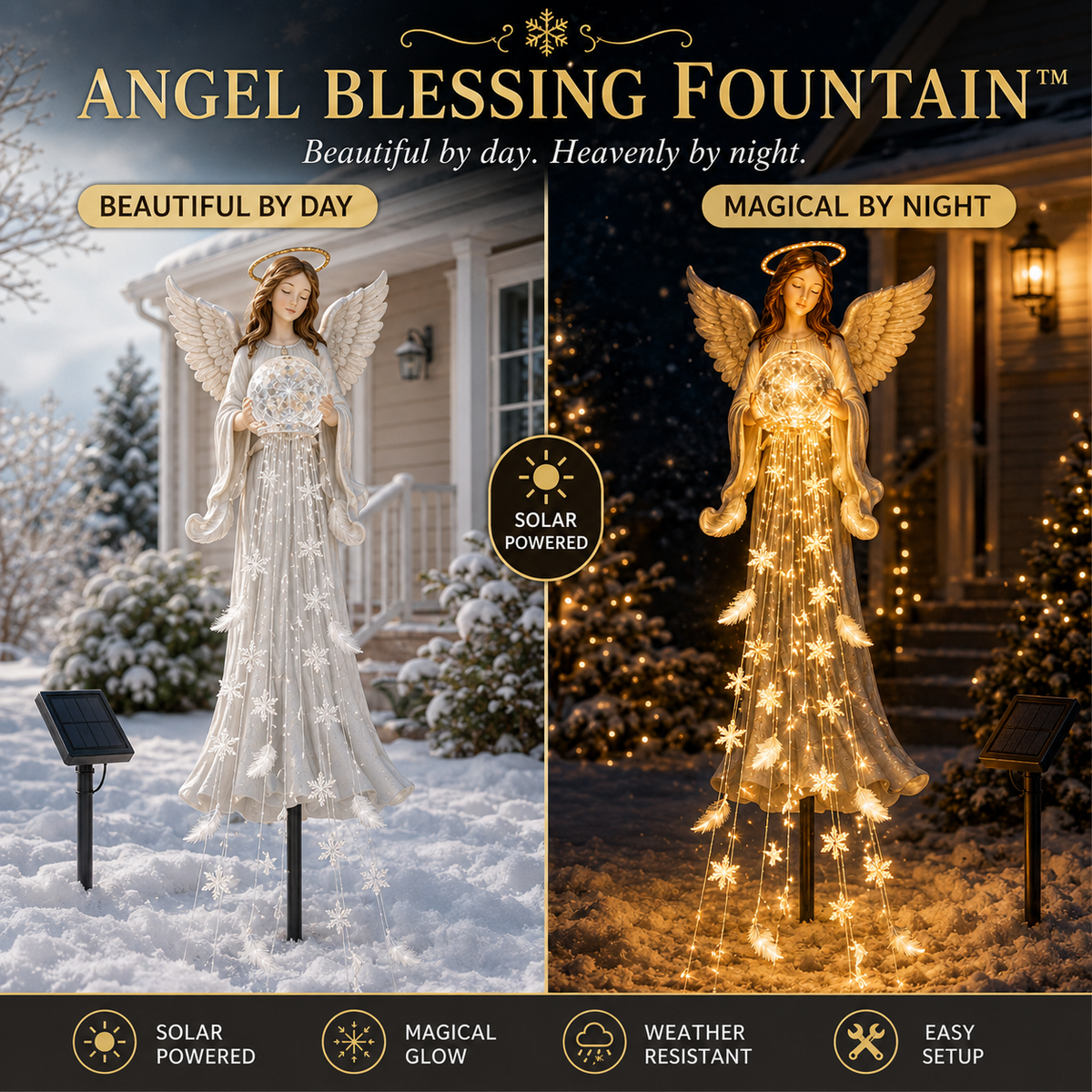 Solar Angel Remembrance Garden Light Peaceful Angel Glow for Gardens, Memorials & Outdoor Spaces
