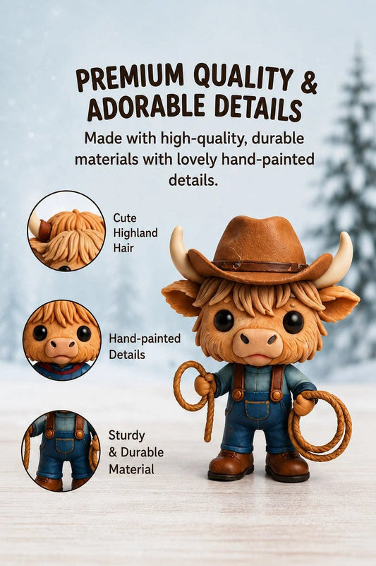 Highland Cow Advent Calendar 2026 24-Day Christmas Countdown with Cute Highland Cow Figurines